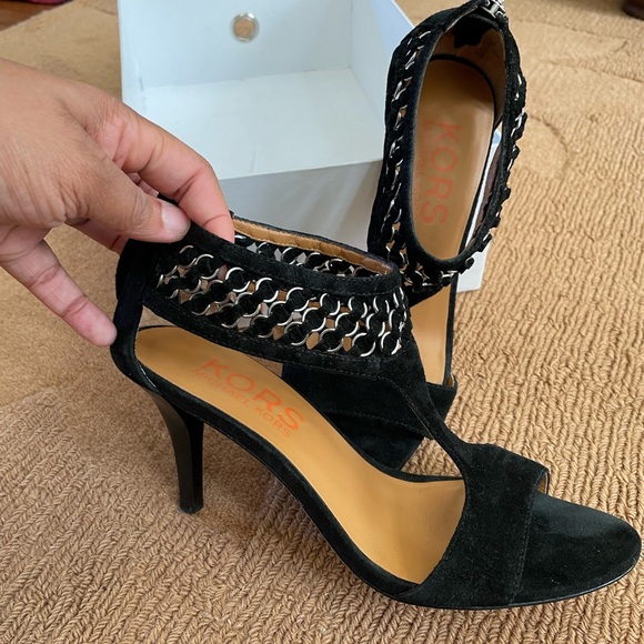Michael Kors Black Suede Sandal - Picture 1 of 5